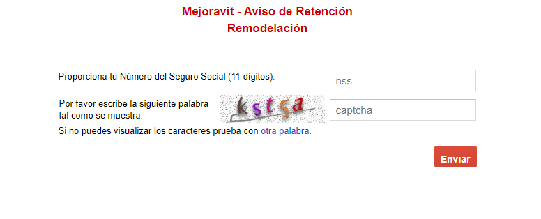 aviso de retención de remodelación mejoravit