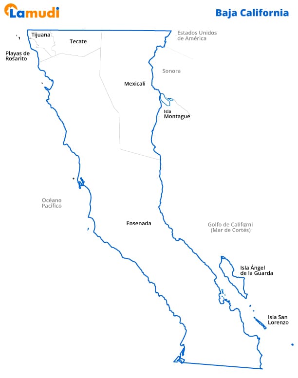 Mapa de Baja California