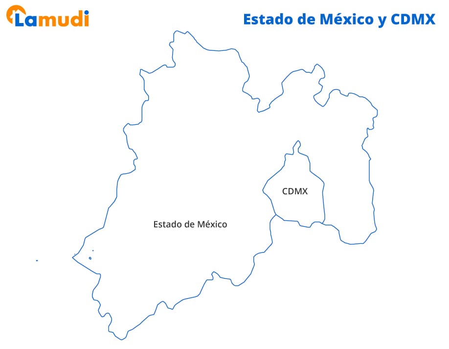 Mapa del Estado de México y CDMX