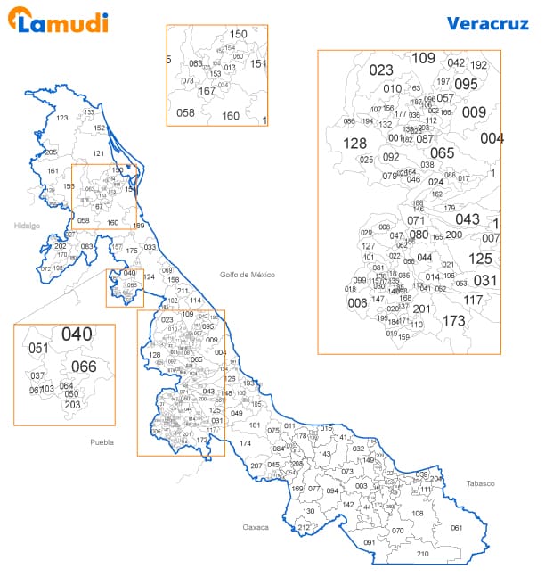 Mapa de Veracruz