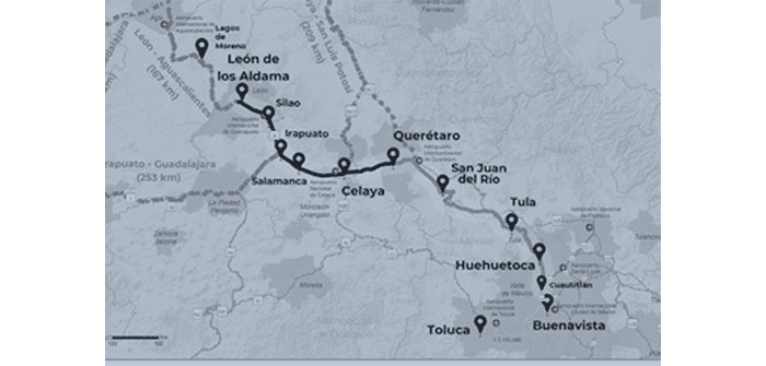 ¿Cuál será el trayecto del tren del Bajio?